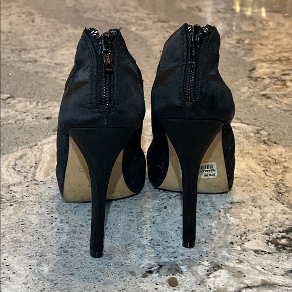 ALDO Aldo Black Lace Peep-Toe Heels Size 7.5M - Picture 6 of 9